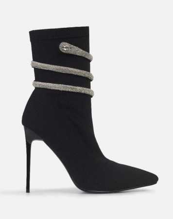 Chaussures femme bottines bottes talon haut bijoux serpent aiguille kim kardashian jenner style miss kcy shoes fashion wormen