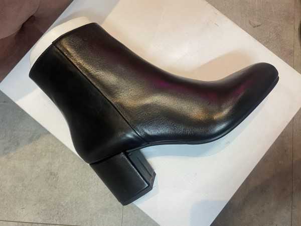 Chaussures pour femme en cuir véritable avec petit talon carré de 6 cm