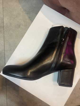 Chaussures pour femme en cuir véritable avec petit talon carré de 5 cm