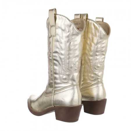 Adoptez le look de la parfaite COWGIRL avec ces bottes hautes à talon western.Hauteur du talon : 5 cm.