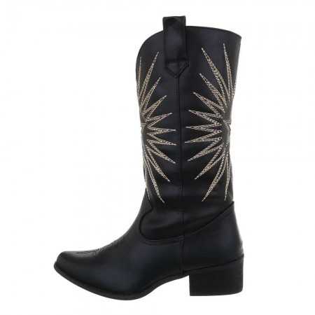 MISS Sianna chaussures femme bottes hautes cowboy coachella western brodée broderie boots