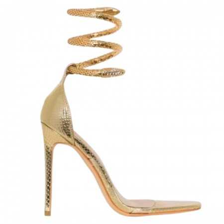 Magnifiques chaussures sandales à talons super sexy & glamour avec serpent à la cheville !