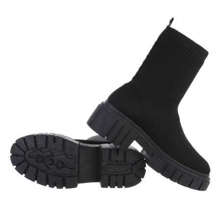 MISS SHANA chaussures femme bottes bottines plates chaussette noir semelle platform kim kardashian shoes