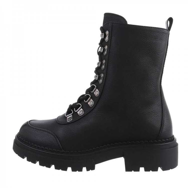 MISS TIFFANY chaussures femme bottines à lacets noir hivers 2023