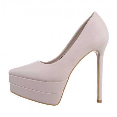 MISS GIVANA Chaussures femme escarpins talons hauts platforms pumps beige