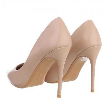 MISS TESSA Chaussures femme escarpins pointues à talon élégant chic shoes beige