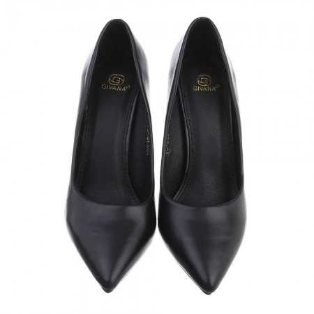 MISS TESSA Chaussures femme escarpins pointues à talon élégant chic shoes noir