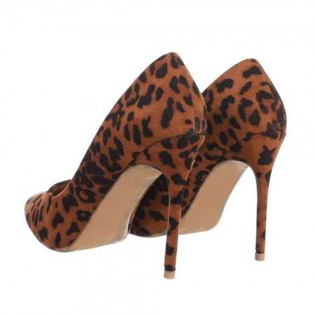 MISS TESSA Chaussures femme escarpins pointues à talon élégant chic shoes leopard