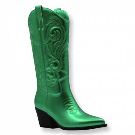 MISS SANTANA Chaussures pour femme bottes hautes green vert emeraude western