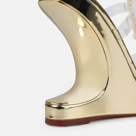 MISS DOROTHY BIJOUX OR Magnifique chaussures pour femme talon compensés